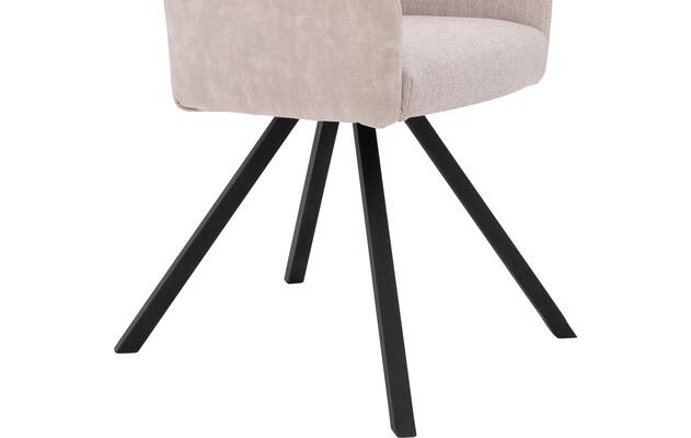 Goossens eetkamerstoel jesse beige stof - 8234500-{merk}-proefmodel-proefmodel-06